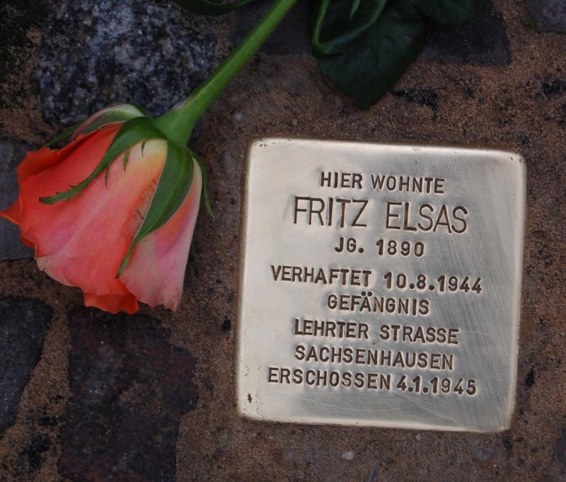 Stolpersteine für Fritz Elsas.