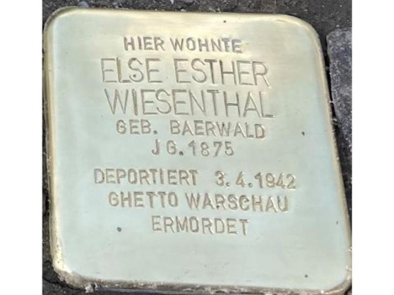 Else Esther Wiesenthal © Stolpersteininitiative