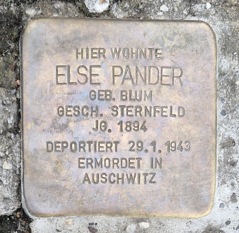 Stolperstein für Else Pander