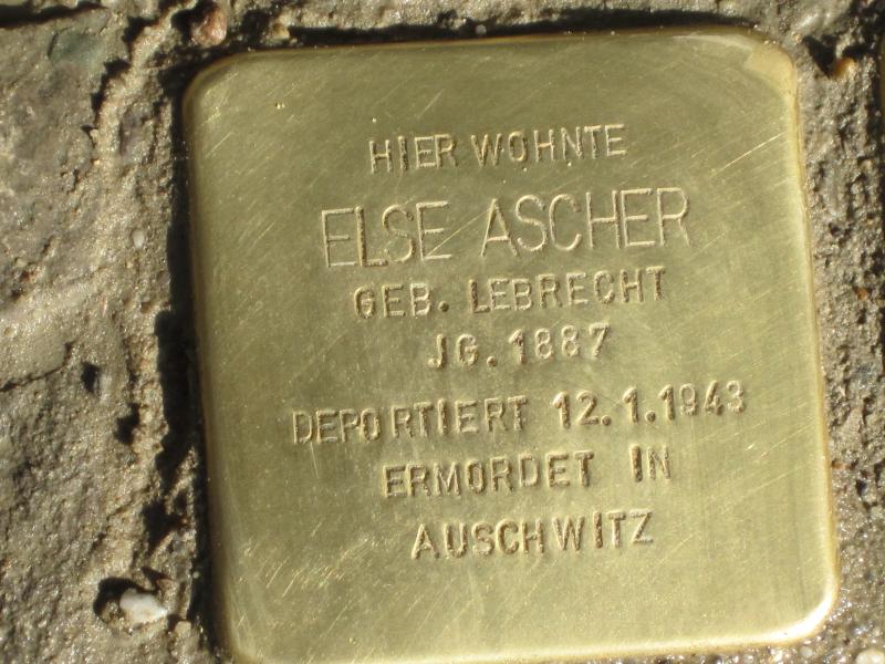 Stolperstein für Else Ascher. Copyright: MTS