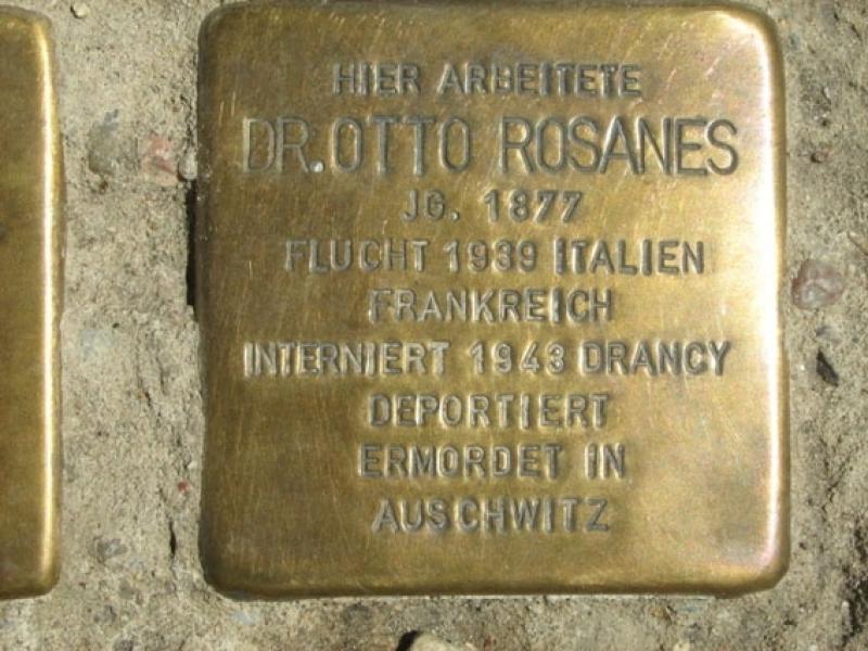 Stolperstein für Dr. Otto Rosanes. Copyright: MTS