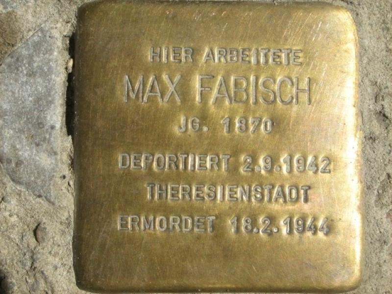 Stolperstein für Max Fabisch. Copyright: MTS