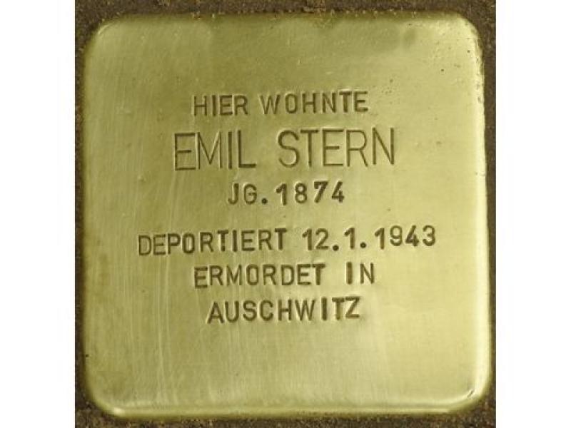 Stolperstein Emil Stein Bild: H.J. Hupka