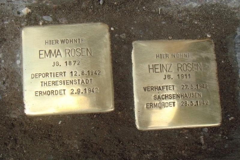 Stolpersteine für Emma und Heinz Rosen