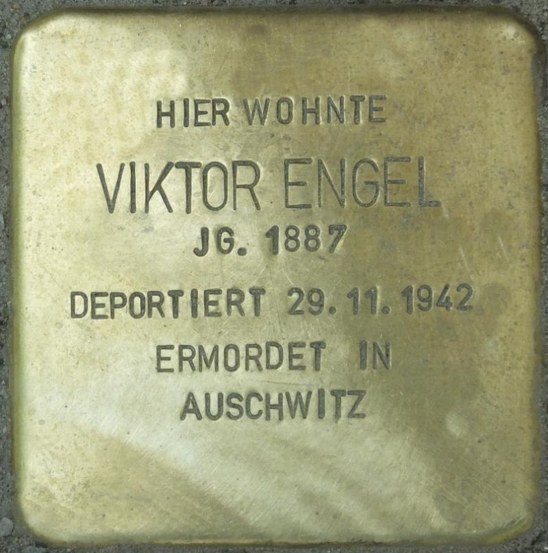 Stolperstein Viktor Engel Bild: Stolpersteine-Initiative CW, Hupka