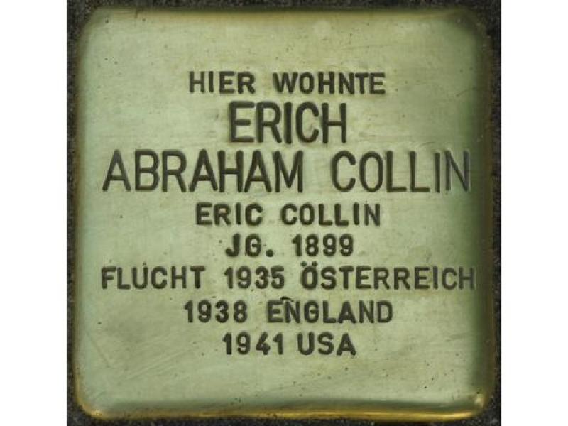 Stolperstein Erich Abraham Collin © H. J. Hupka