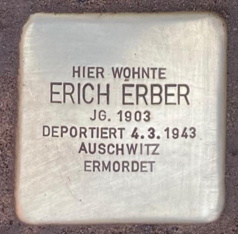 Stolperstein Erich Erber © Koordinierungsstelle Stolpersteine Berlin