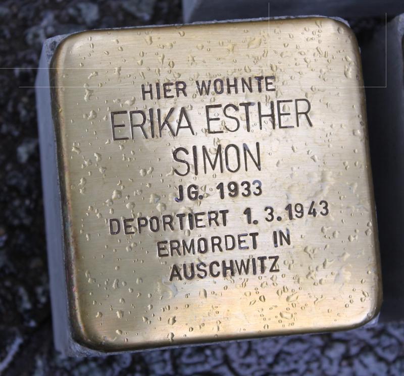 Stolperstein Erika Simon © Koordinierungsstelle Stolpersteine Berlin