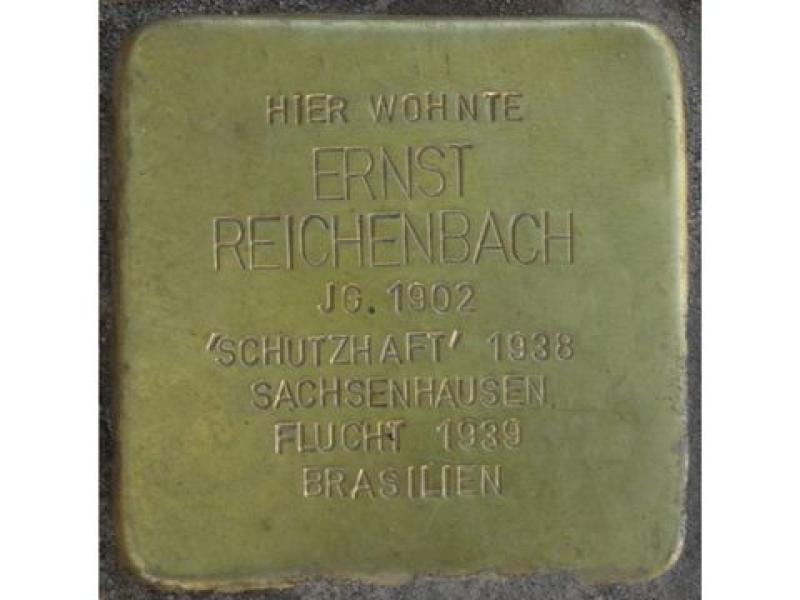 Stolperstein Ernst Reichenbach © H. J. Hupka