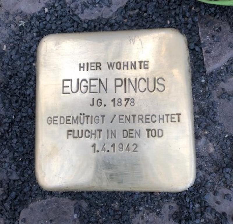 Stolperstein Eugen Pincus © S. Davids
