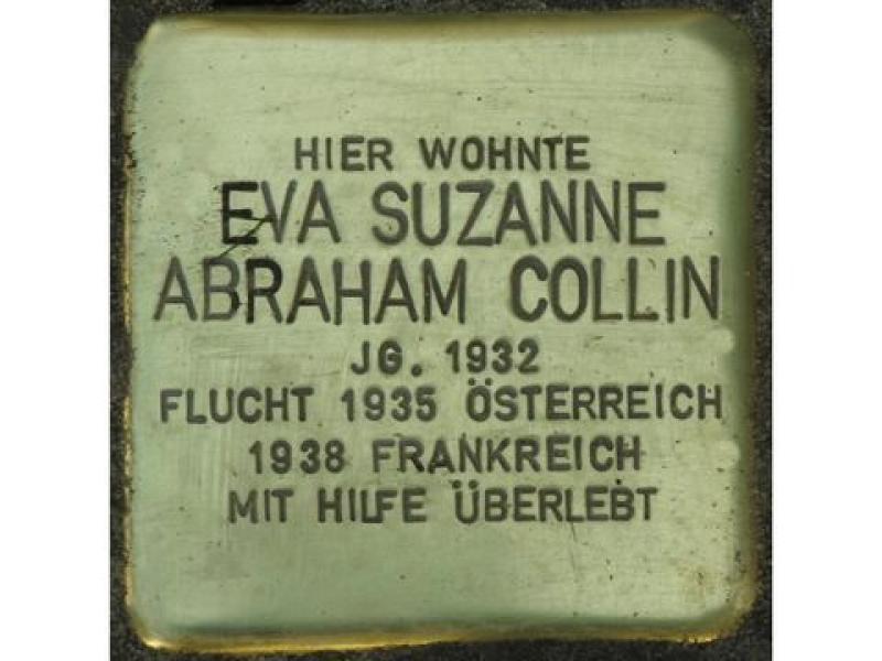 Stolperstein Eva Suzanne Abraham Collin © H. J. Hupka