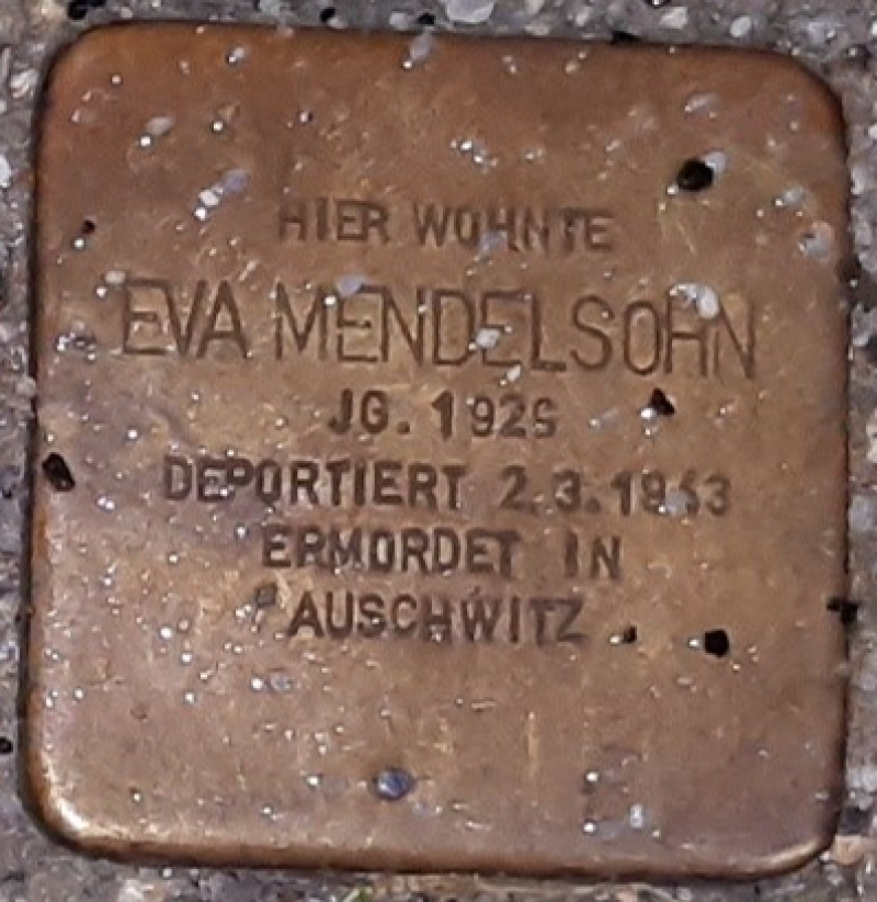 Stolperstein für Eva Mendelsohn © N. Haeberlin