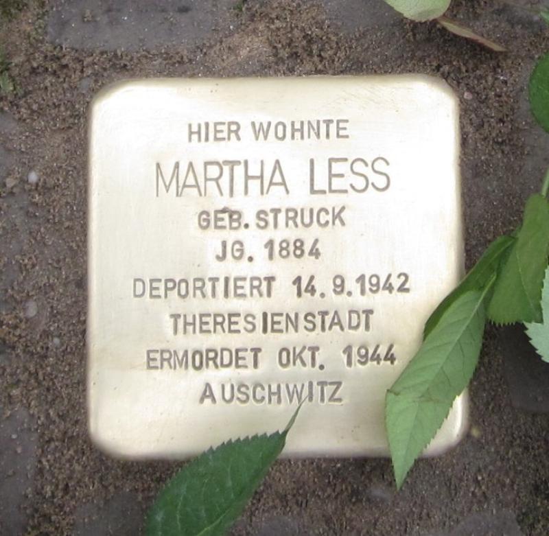 Stolperstein für Martha Less © Matthias Zarbock