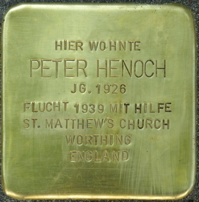 Stolperstein Peter Henoch Bild: Stolpersteine-Initiative CW, Hupka