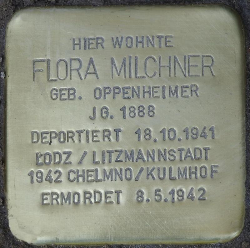 Stolperstein Flora Milchner (Bild: Stolpersteine-Initiative CW, Hupka)