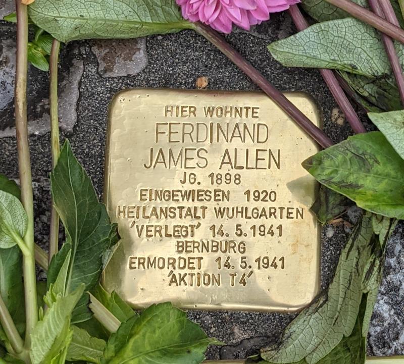 Stolperstein Ferdinand James Allen © Koordinierungsstelle Stolpersteine Berlin
