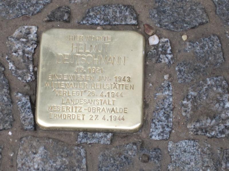 Stolperstein für Helmut Deutschmann. Copyright: MTS