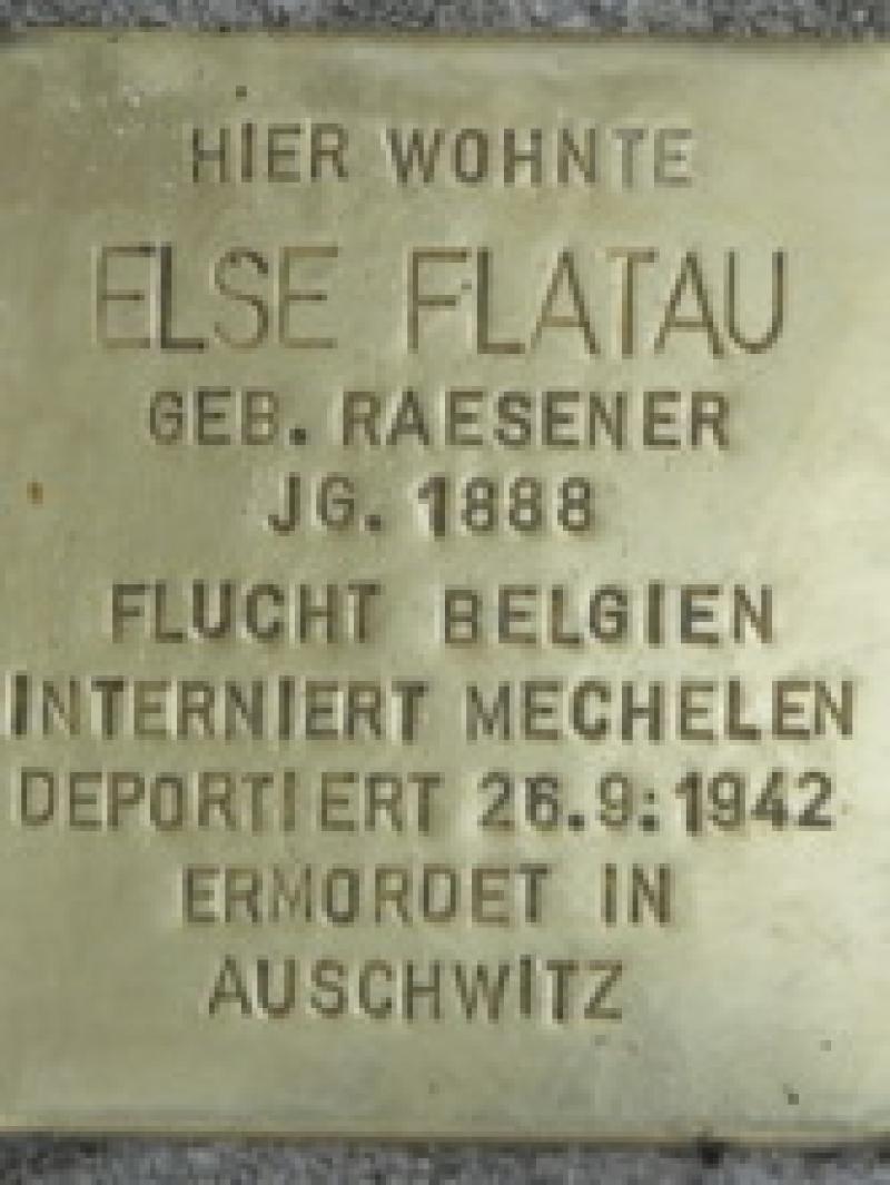 Stolperstein Else Flatau, Foto:H.-J. Hupka, 2014