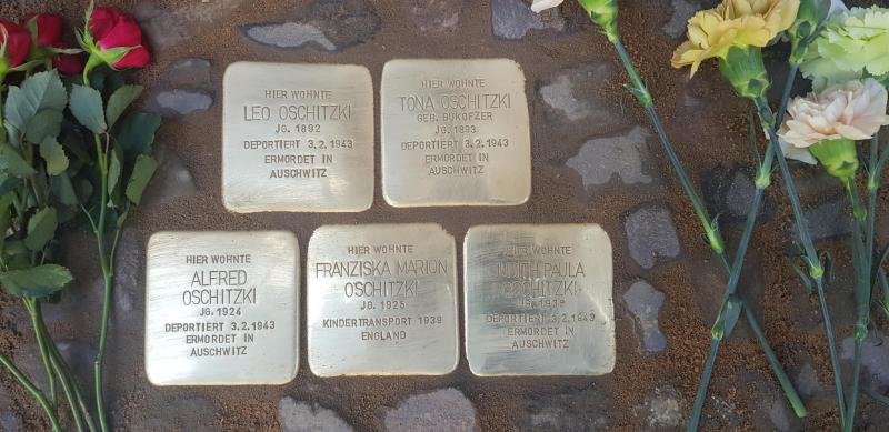 Stolpersteine für Amalie, Hermann und Jenny Knopp © P. Gutsche