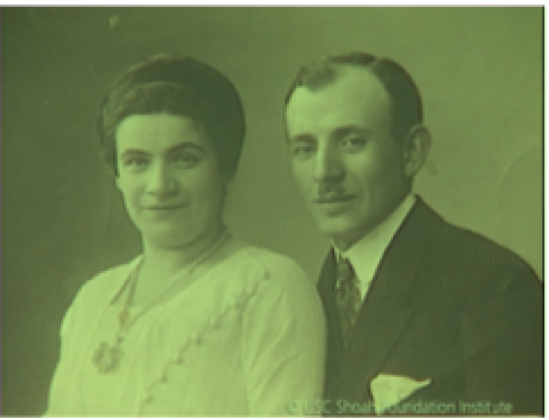 Hochzeitsfoto von Leo und Marie Blitzer. Quelle: VHA, © USC Shoah Foundation Institute.