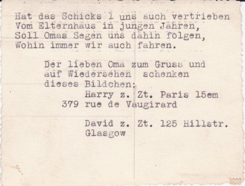 Fotomontage 1944, Rückseite , Bild: privat