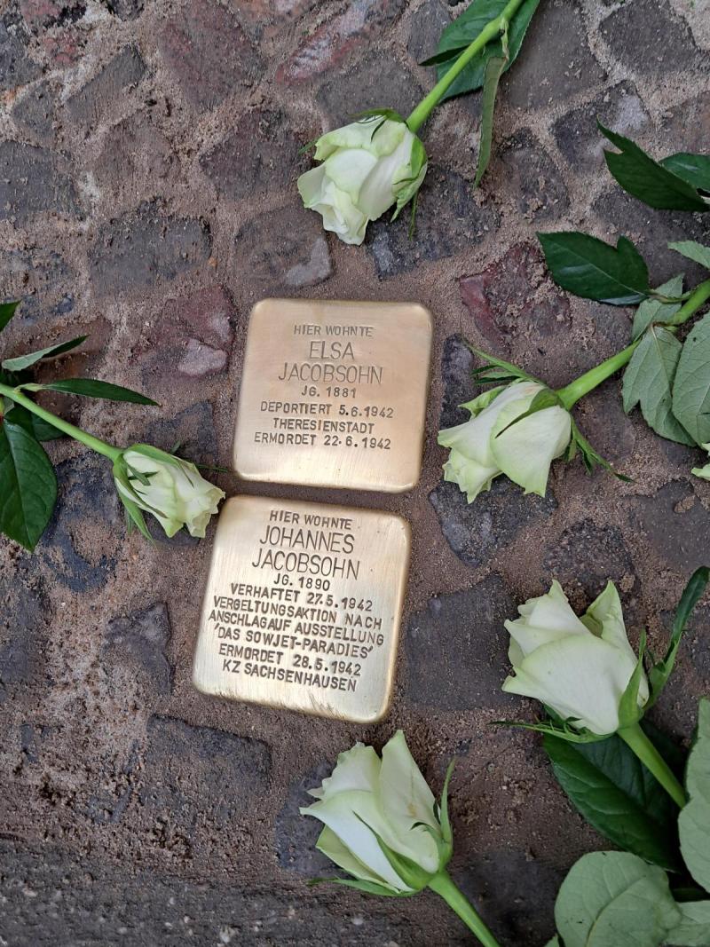 Stolpersteine für Elsa und Johannes Jacobsohn © P. Gutsche