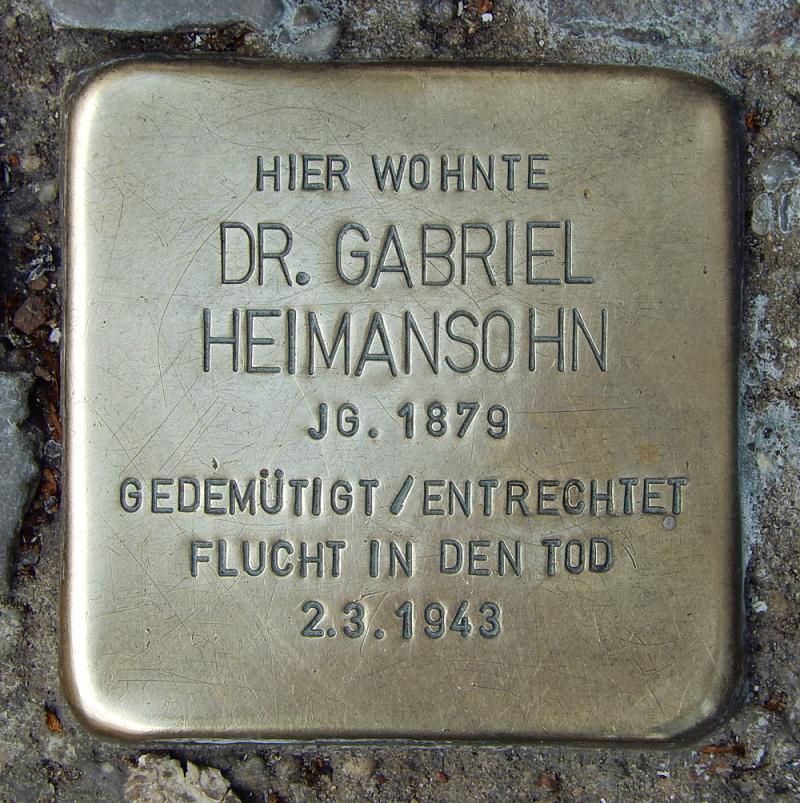 Stolperstein für Gabriel Heimansohn