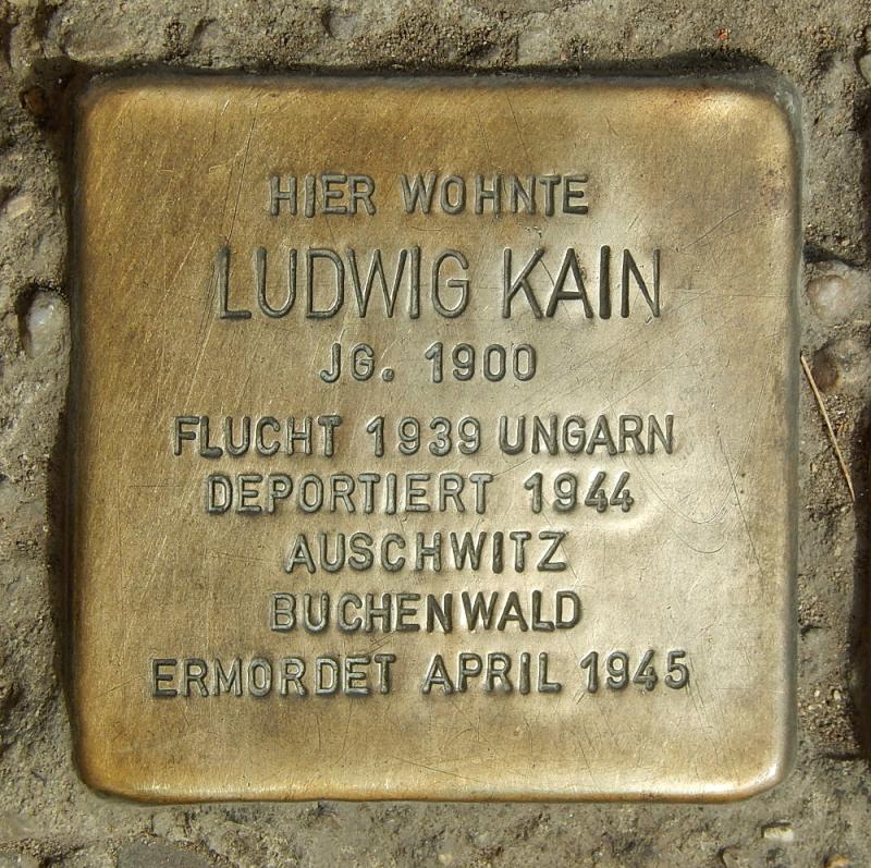 Stolperstein für Ludwig Kain