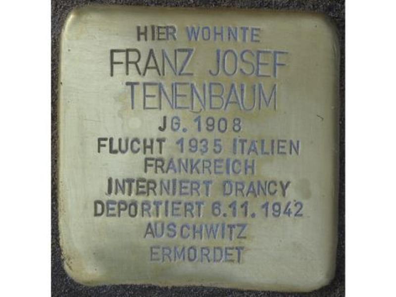 Franz-Josef Tenenbaum © Stolpersteininitiative, Hupka