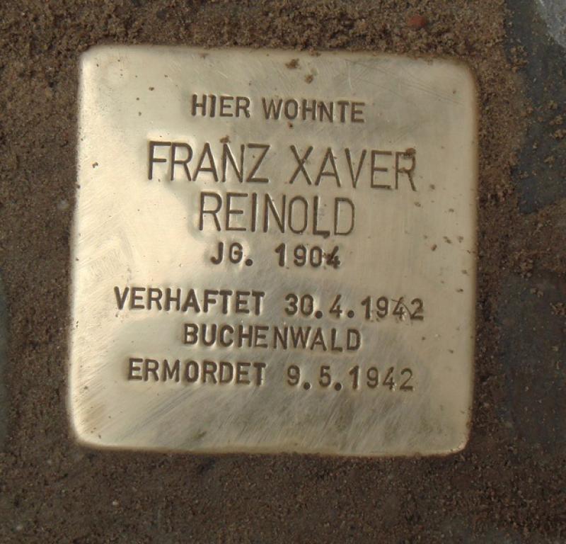 Stolperstein für Franz Xaver Reinold