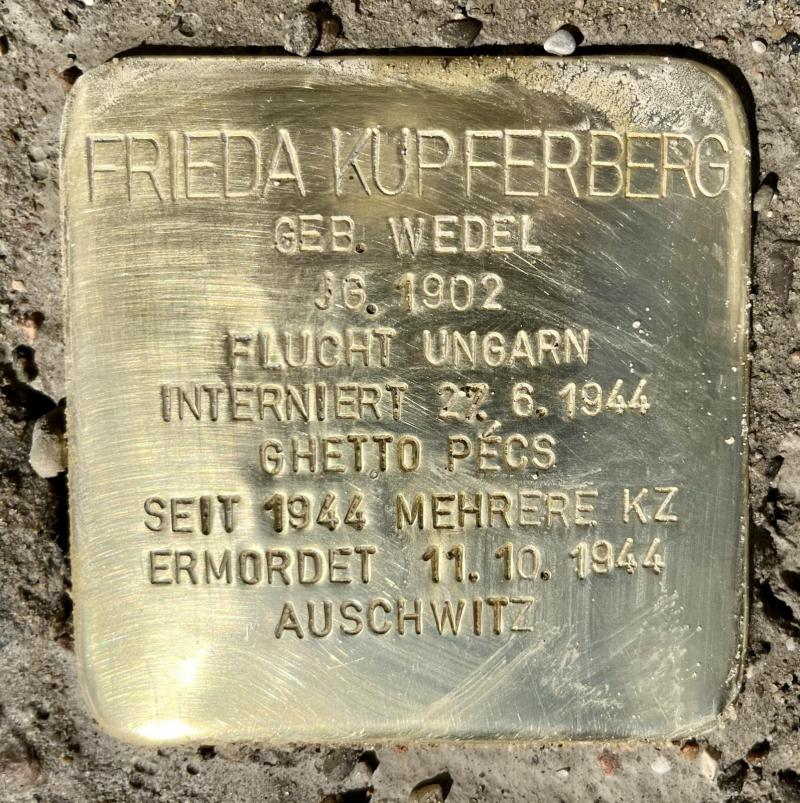Stolperstein Frieda Kupferberg © Dennis Adomatis