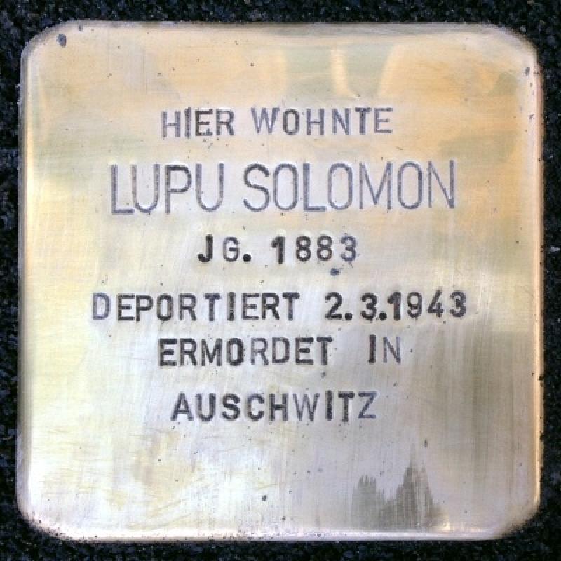 Stolperstein für Lupu Solomon