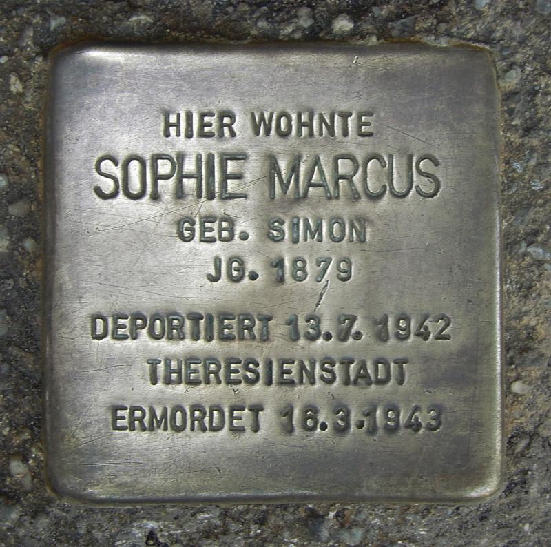 Stolperstein für Sophie Marcus