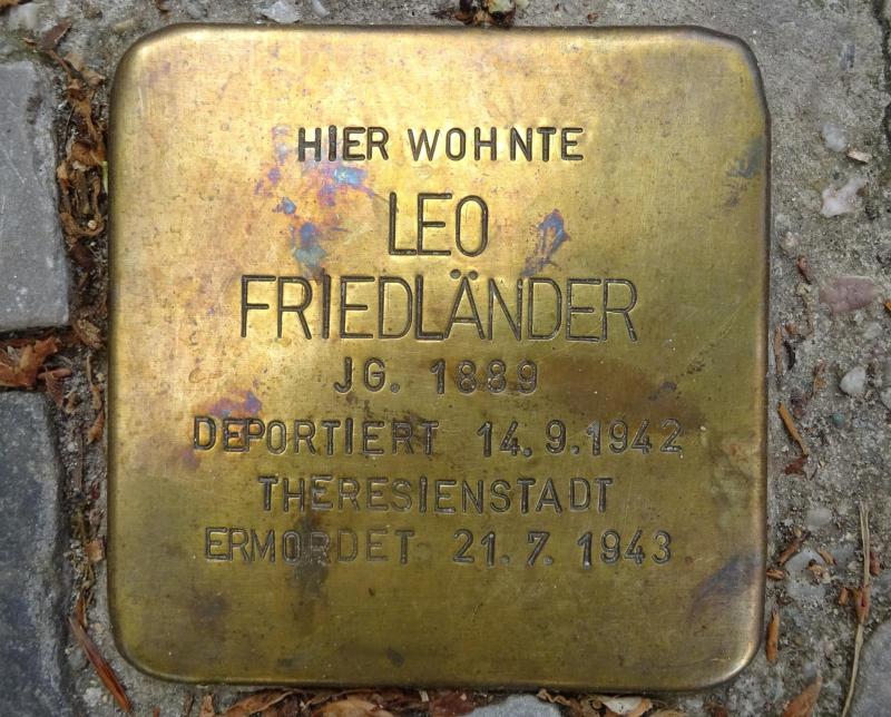 Stolperstein Leo Friedländer © S.Davids
