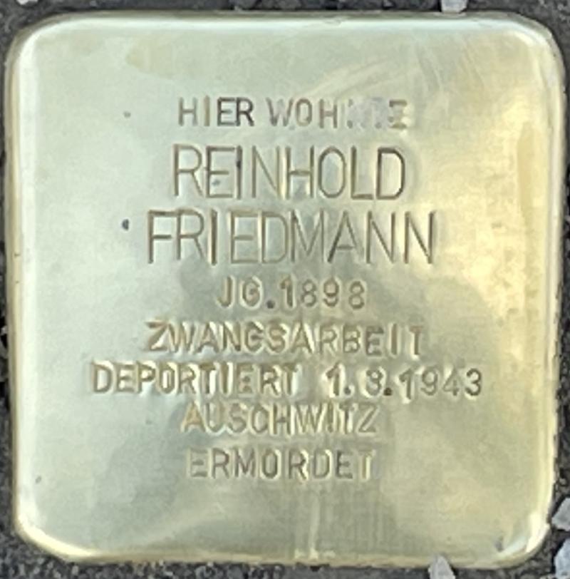 Stolperstein inschrift