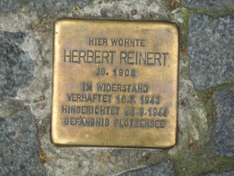 Stolperstein für Herbert Reinert. Copyright: MTS
