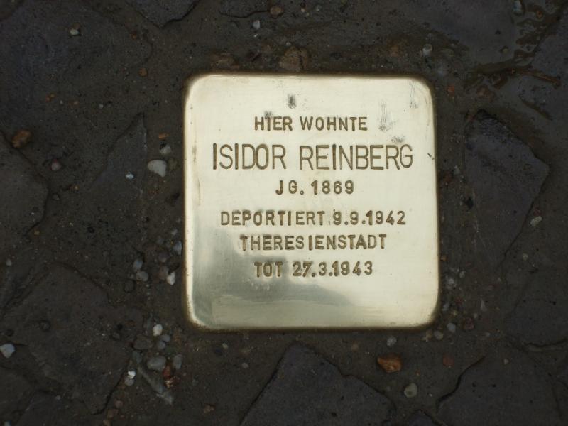 Stolperstein für Isidor Reinberg. Copyright: MTS