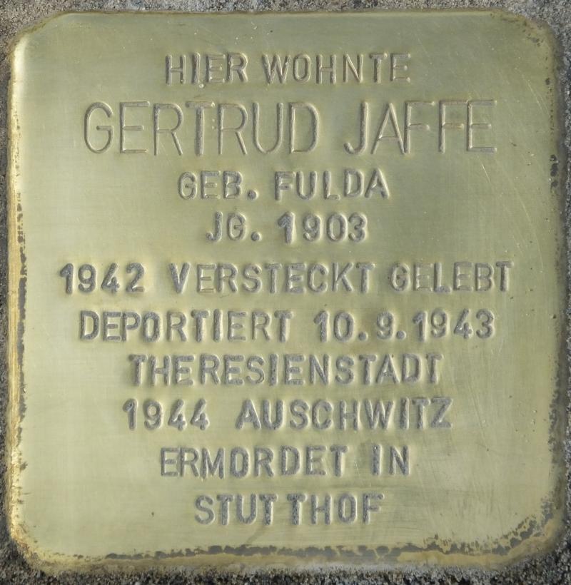 Stolperstein Gertrud Jaffé