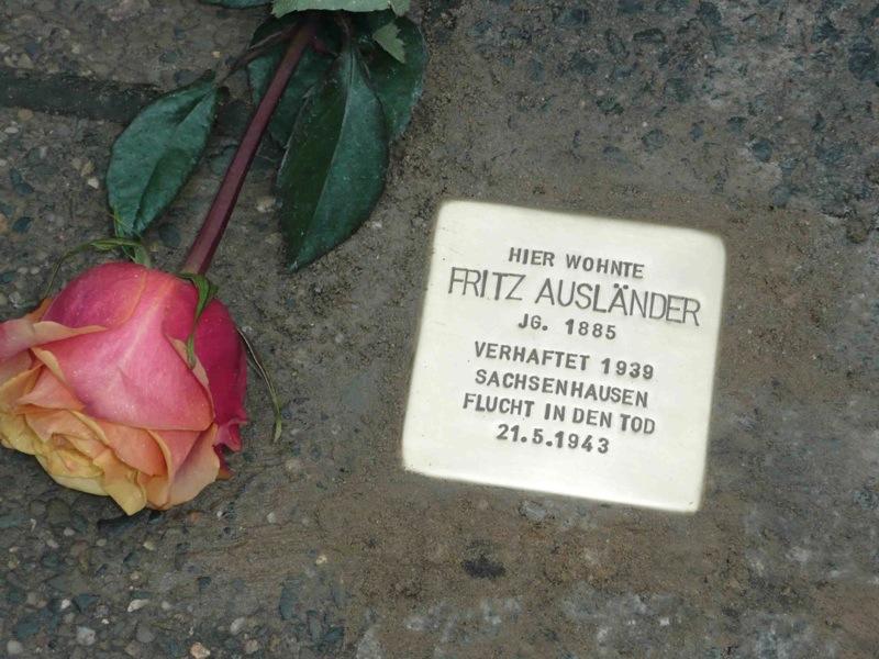 Stolperstein für Fritz Ausländer