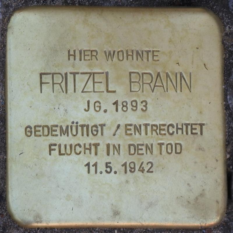 Stolperstein Fritzel Brann © H. J. Hupka