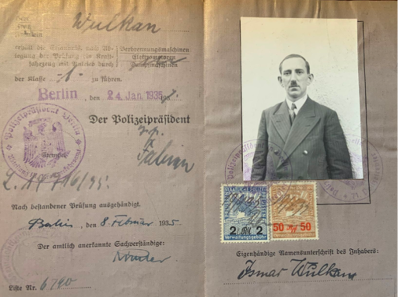 Fahrerlaubnis von Ismar Wulkan © privat