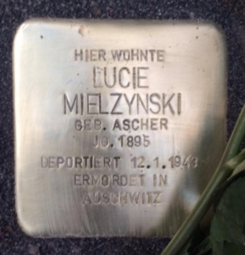 Stolperstein Lucie Mielzynski, Foto: Initiative