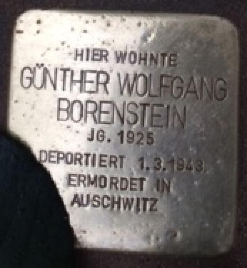 Stolperstein Günther Wolfgang Borenstein, © Stolperstein-Initiative Mitte