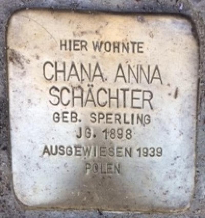 Stolperstein Chana Anna Schächter, © Stolperstein Initiative Mitte