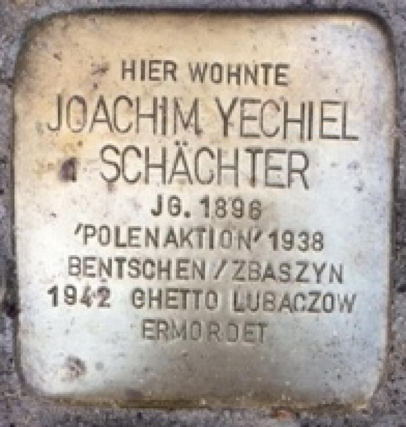Stolperstein Joachim Yechiel Schächter © Stolperstein Initiative Mitte