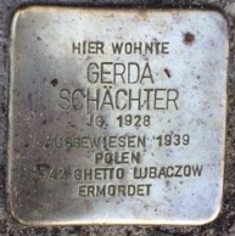 Stolperstein Gerda Schächter, © Stolperstein Initiative Mitte
