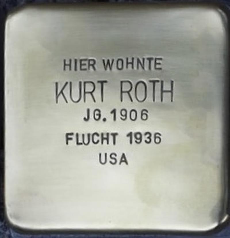 Stolperstein Kurt Roth © Familie