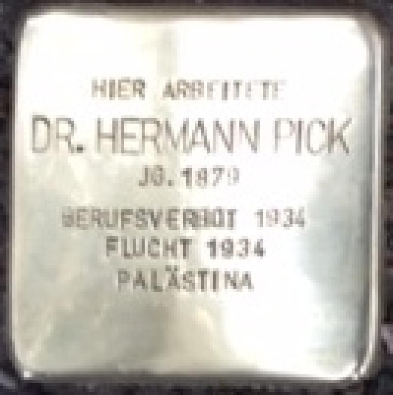 Stolperstein Dr. Hermann Pick © Initiative Mitte