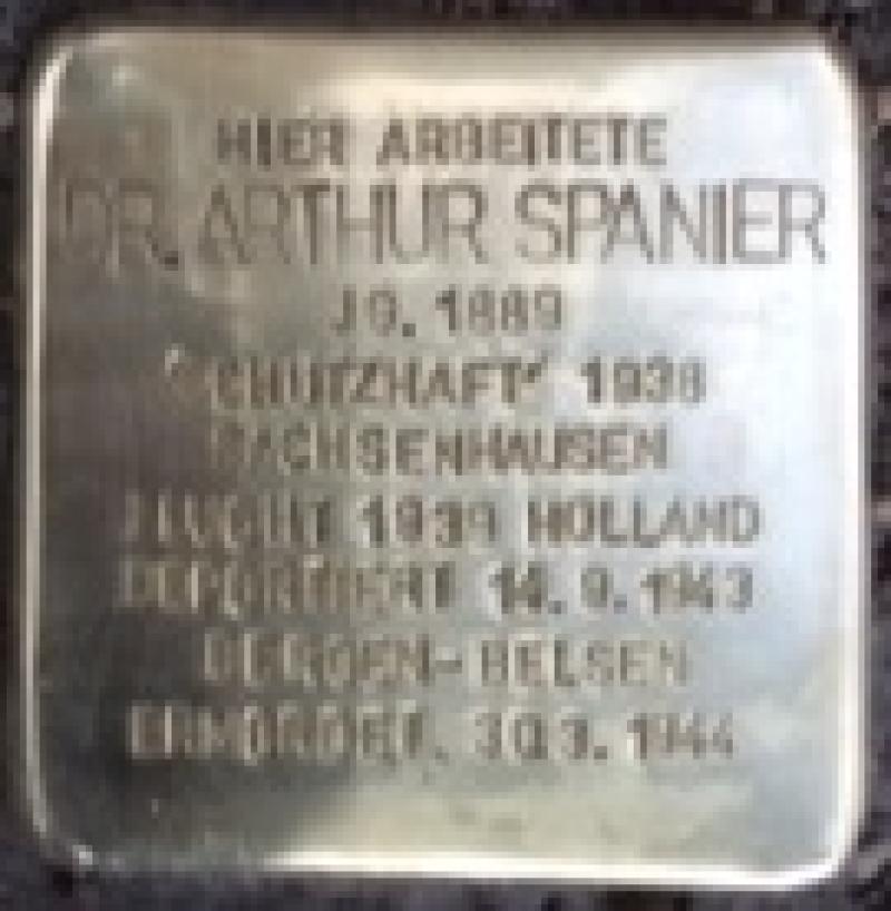 Stolperstein Dr. Arthur Spanier © Initiative Mitte