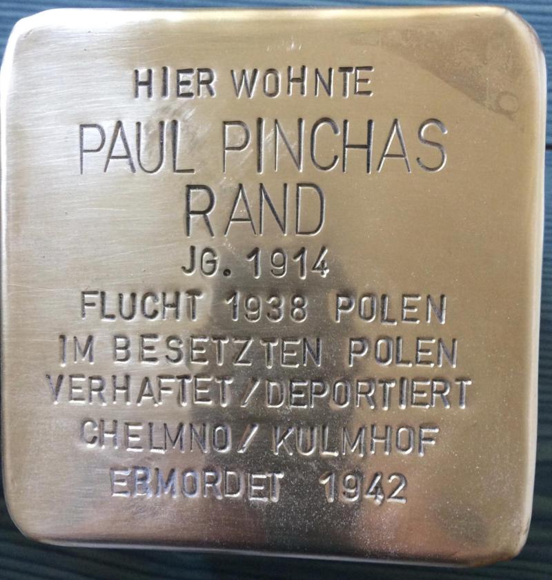 Stolperstein Paul Pinchas Rand © Initiative Mitte